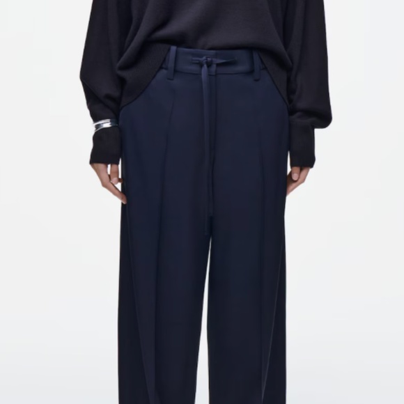 COS Dark Navy Straight-Leg Pants – US 4,  Relaxed Fit - Picture 1 of 6